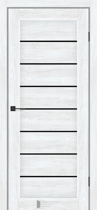 Міжкімнатні двері КФД Panama Бук Шале Чорне скло Плівка