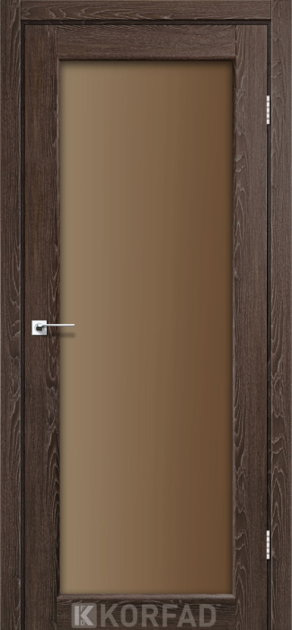 Міжкімнатні двері Korfad Sanvito SV-01 Дуб марсала Сатин бронза Плівка